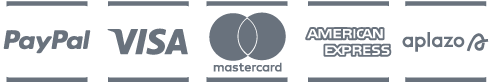 PayPal, Visa, Mastercard, American Express, Aplazo